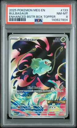 Bulbasaur - 2025 Pokemon Mega Evolution #133 PSA 8 - Image 1