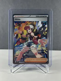 Pokemon TCG Hilda Trainer White Flare Holo SIR SV 171/086 NM - Image 1