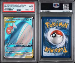 PSA 9 MINT Magikarp & Wailord GX Team Up Full Art Holo 2019 Pokemon 160/181 - Image 3