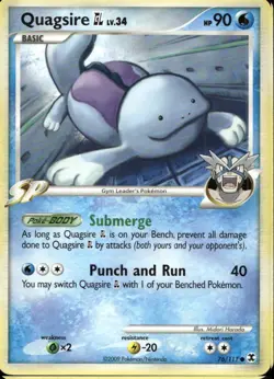 Quagsire GL 76/111 Common PT Rising Rivals Pokemon - Image 1