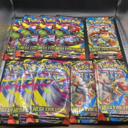Pokemon TCG Mega Evolution Booster Pack Lot (10) New/Factory Sealed! - Image 1