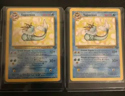 Pokemon Base Set 2 UN-COMMON Vaporeon 28/64, One is in Italian– NM/M Condition - Image 1