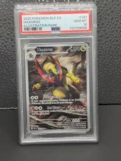Pokemon TCG - Black Bolt Illustration Rare Haxorus 147/086 - PSA 10 - Image 1