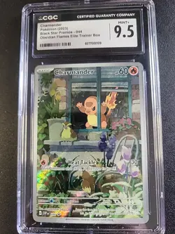Pokemon 🔥 Charmander Obsidian Flames ETB Black Star Promo Holo #44 🪟 CGC 9.5 - Image 1