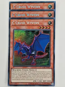 Yu Gi Oh - 3x LCKC-EN021 C-Crush Wyvern - Secret Rare - Image 1
