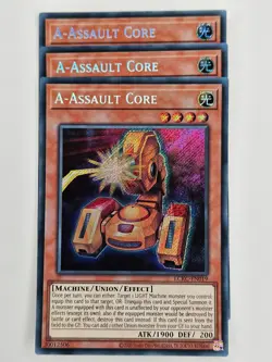 Yu Gi Oh - 3x LCKC-EN019 A-Assault Core - Secret Rare - Image 1