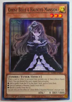 Yugioh Ghost Belle & Haunted Mansion RA01-EN011 Super Rare 1st Edition - Image 1