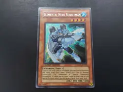 Yugioh - Elemental Hero Bubbleman EHC1-EN003 Secret Rare Limited Edition - Image 1