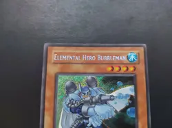 Yugioh - Elemental Hero Bubbleman EHC1-EN003 Secret Rare Limited Edition - Image 2