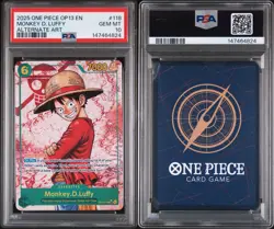 2025 One Piece English Monkey D Luffy OP13-118 Alternate Art PSA 10 GEM MINT 💎 - Image 2