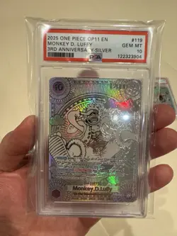 One Piece Monkey.D.Luffy OP05-119 A Fist of Divine Foil Replica Psa 10 Proxy - Image 4