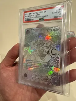 One Piece Monkey.D.Luffy OP05-119 A Fist of Divine Foil Replica Psa 10 Proxy - Image 5