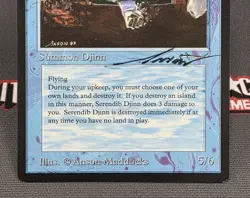 MTG Serendib Djinn- Signed -Arabian Nights Magic the Gathering Card #019 - Image 4