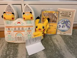 Pokemon x Natural History Museum Pikachu Plush, Jumbo Promo Card & Booklet - Image 1
