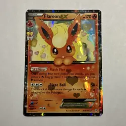 Pokemon Flareon EX Full Art Ultra Rare Holo RC6/RC32 Generations 170 HP Card - Image 1