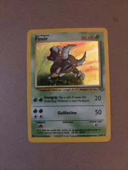 Pokemon TCG Pinsir Holo Rare Card Jungle Unlimited Vintage 9/64 - Image 1