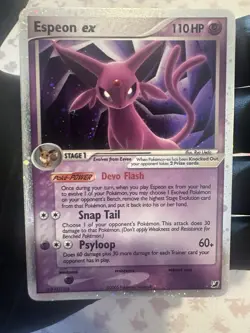 ESPEON EX 2005 Pokemon EX UNSEEN FORCES Card 102/115 NM Very Clean - Image 2