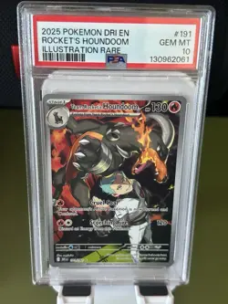 Pokemon TCG Team Rockets Houndoom Card #191/182 Destined Rivals PSA 10 - Image 1
