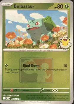 Bulbasaur 001/132 MEG 2026 Pokemon Day League Promo PLAY Stamp Pokemon Card - Image 1