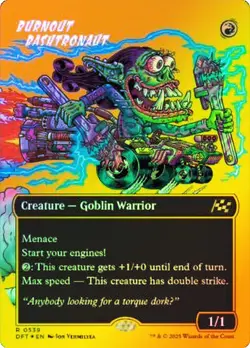 MTG FIRST PLACE FOIL Burnout Bashtronaut - Aetherdrift #539 - Image 1