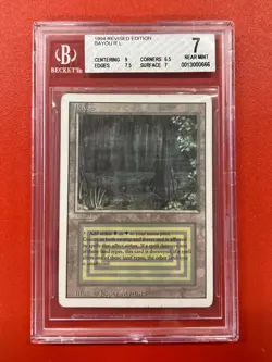 Magic MTG - Bayou - Revised - BGS 7 Graded Near Mint - Image 1