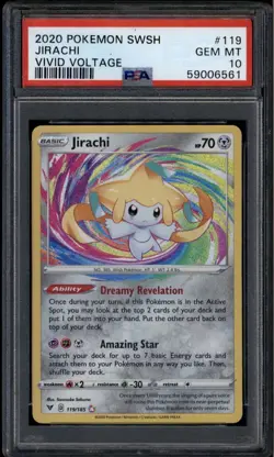 2020 Pokemon Vivid Voltage 119 Jirachi Holo A Amazing Rare PSA 10 GEM MT - Image 1