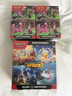 Pokemon Shrouded Fable Booster Bundle X 2 + Surging Sparks Booster Bundle - Image 1