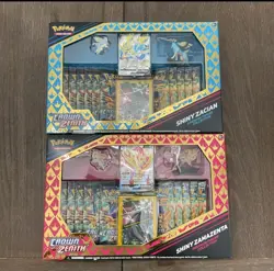 Pokemon Shiny Zacian & Shiny Zamazenta Crown Zenith Premium Figure Collection - Image 1