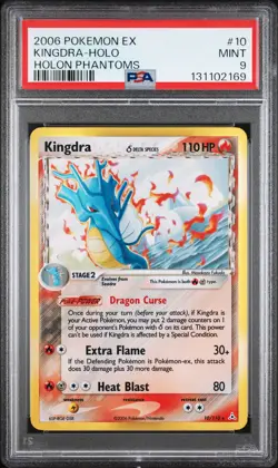 2006 POKEMON EX HOLON PHANTOMS #10 KINGDRA-HOLO PSA 9 - Image 1