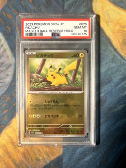 Pokemon TCG - Pikachu 025/165 SV 151 Master Ball Reverse Holo PSA 10 - Image 1