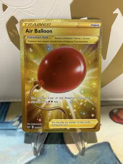 Air Balloon 213/202 Sword & Shield Base Gold Secret Rare Pokemon TCG NM - Image 1