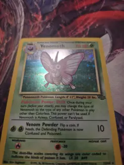 Pokemon Venomoth 13/64 Jungle Holo Rare Unlimited MP/DMG - Image 2