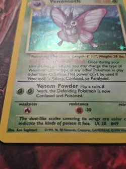 Pokemon Venomoth 13/64 Jungle Holo Rare Unlimited MP/DMG - Image 4