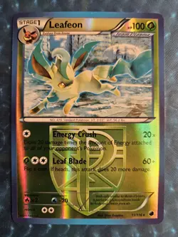 Leafeon 11/116 - Reverse Holo Rare LP/NM Pokemon 2013 Plasma Freeze - Image 1