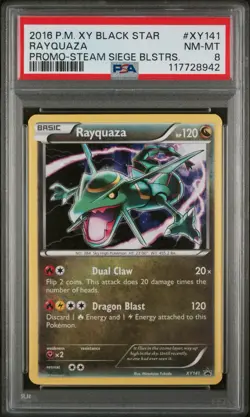 Rayquaza XY141 Promo Holo Pokemon 2016 PSA 8 - Image 1