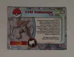 2000 Topps Chrome Pokemon #141 Kabutops TV Animation Edition - Image 2