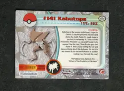 2000 Topps Chrome Pokemon #141 Kabutops TV Animation Edition - Image 4
