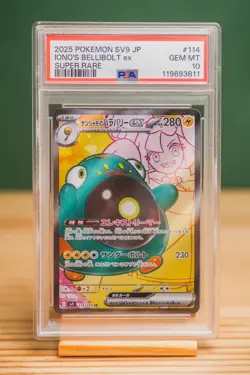 2025 POKEMON JPN SV9-BATTLE PARTNERS SUPER RARE #114 IONO'S BELLIBOLT EX PSA 10 - Image 1
