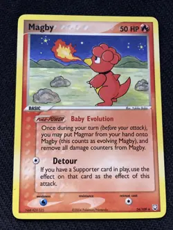 MAGBY RARE - POKEMON 24/109 EX TEAM ROCKETS RETURNS PROCHE DU NEUF ANGLAISE - Image 1
