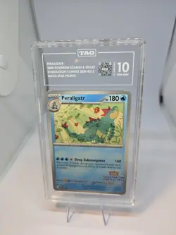 Pokemon Feraligatr Promo 213 Scarlet & Violet Illustration ConTAG 10 Free Ship! - Image 1