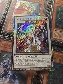 2020 Yu-Gi-Oh! 1st Edition Azure Eyes Silver Dragon Platinum #RA04-EN208 - Image 1