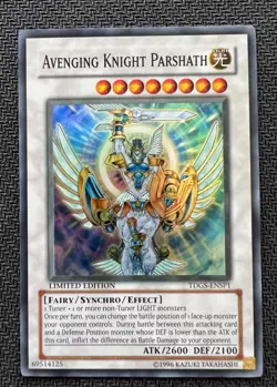 YUGIOH AVENGING KNIGHT PARSHATH TDGS-ENSP1 SUPER LP-VLP - Image 2