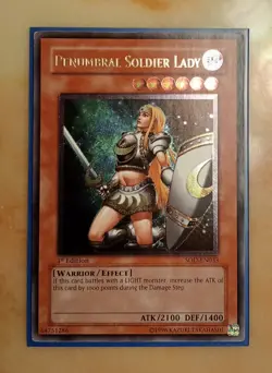 Yu-Gi-Oh Penumbral Soldier Lady 1st Edition SOD-EN033 Ultimate Rare LP-NM - Image 1
