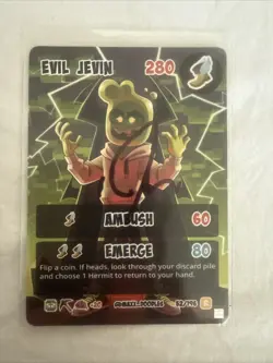 Evil Jevin signed Rare Hermitcraft Trading Card Game Rare Non Holo Signed - Image 1