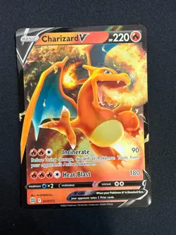 Pokemon TCG: Charizard V 017/172 Brilliant Stars Half Art Holo Rare Card - NM - Image 1
