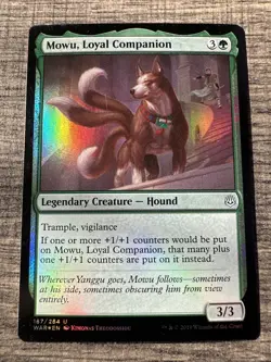 MTG FOIL Mowu, Loyal Companion - War of the Spark #167 - Image 1