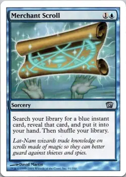 MTG Magic The Gathering Merchant Scroll 8th Edition Played See Scan - Image 1