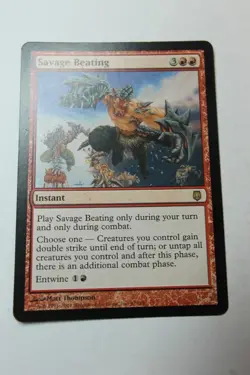 MTG Savage Beating x1- -Darksteel-Lightly Played - Image 1