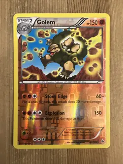 Golem - 47/106 - Reverse Holo Rare - XY Flashfire Pokemon Card TCG 2014 - VLP - Image 1