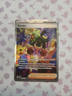 Pokemon TCG Twilight Masquerade Kieran Special Illustration Rare 218/167 NM - Image 1